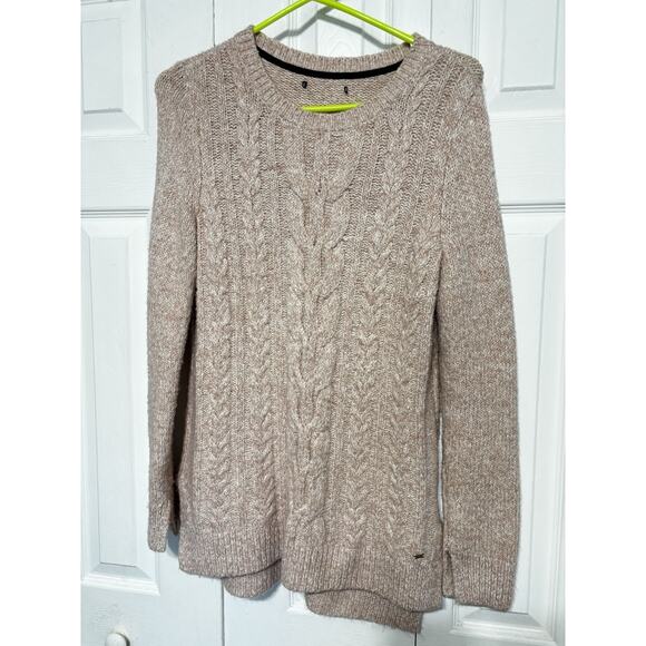 Tommy Hilfiger Womens Sweater Pullover Cable knit Rose Pink XL Comfy Soft - Picture 2 of 8